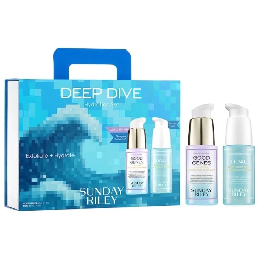 New Sunday Riley Deep Dive Hydration + Plumping Set - Limited Edition - Picture 1 of 8